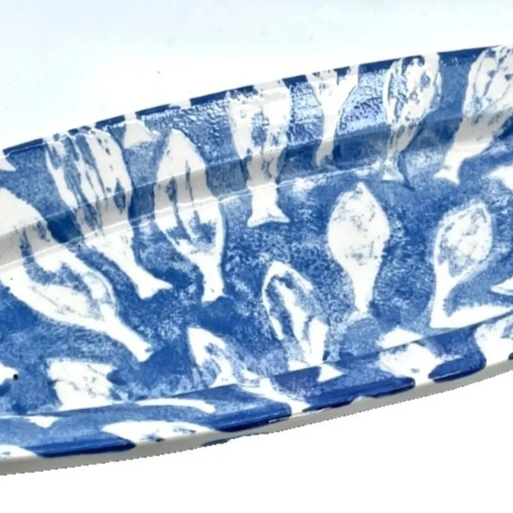 NEW Vietri Italy School of Fish Large Oval Serving Platter 22